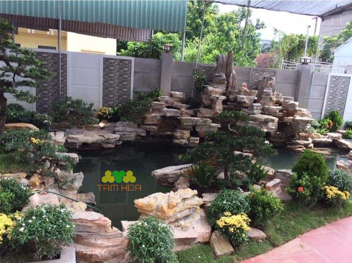 Hòn non bộ thác nước điều hòa nhiệt độ