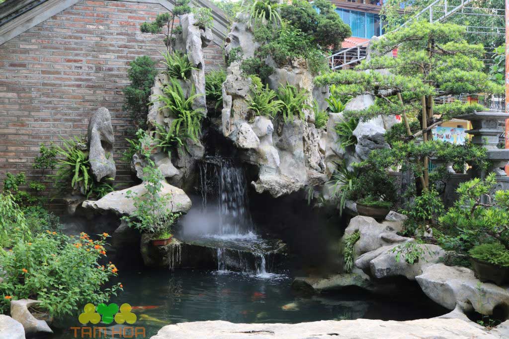 Hòn non bộ thác nước cao cấp