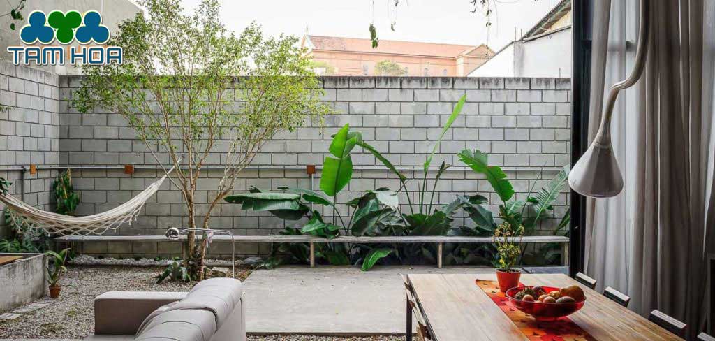 Sân vườn Nhỏ - Mini trải nền sỏi