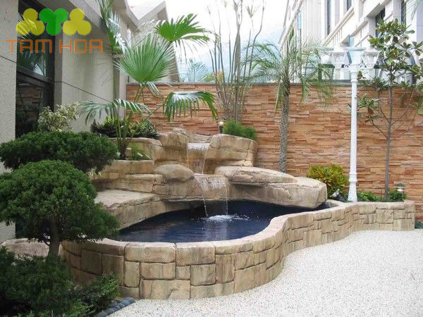 Hồ cá Koi sân thượng yếu tố hiện đại