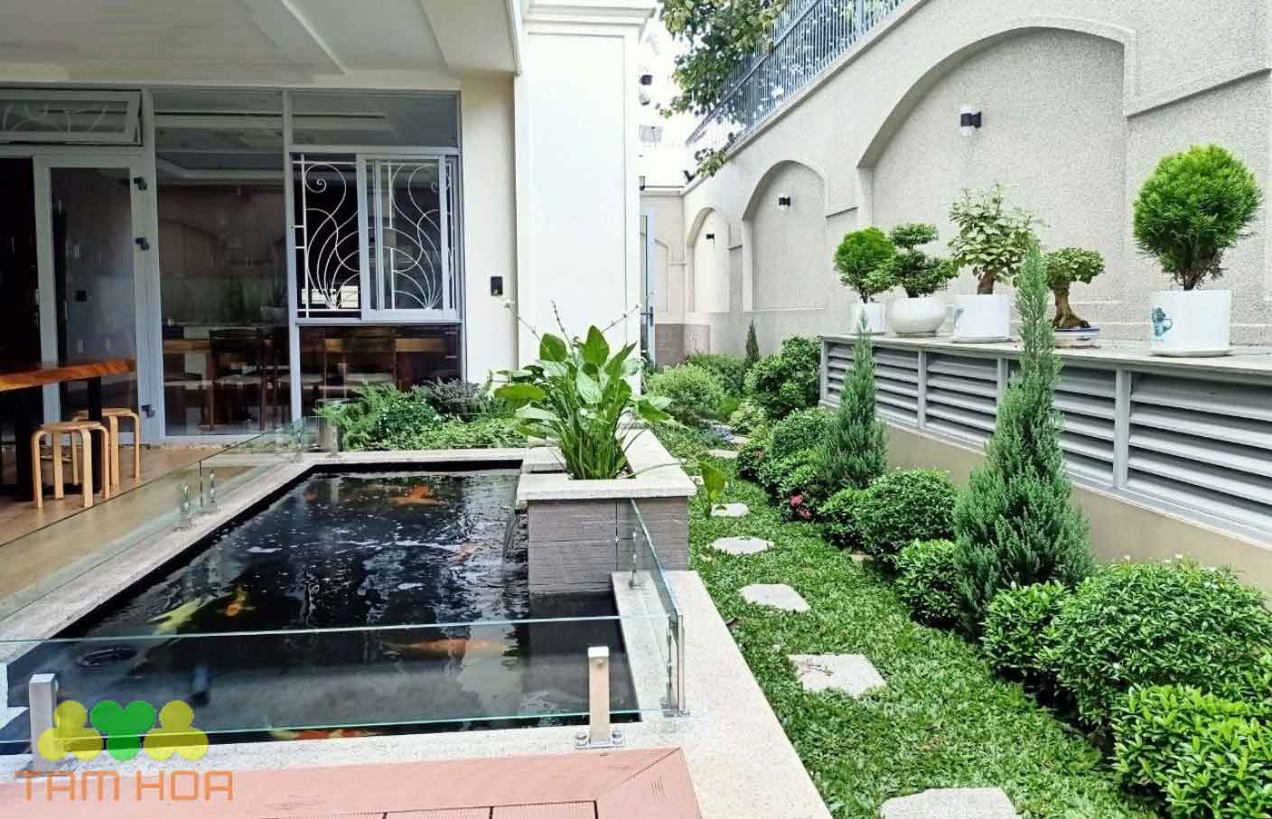 Hồ cá Koi sân thượng thỏa mãn đam mê cá Koi